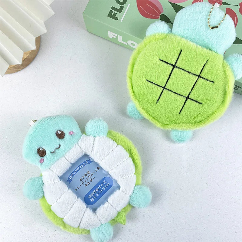 Cute Turtle Plush Card Sleeve Photo Storage Star Small Card Decoration Creative ID Holders Collection Packaging Couple Gifts