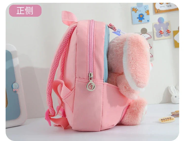 Cartoon Kindergarten Backpack New Children's School Bag Cute Plush Rabbit Doll Backpack