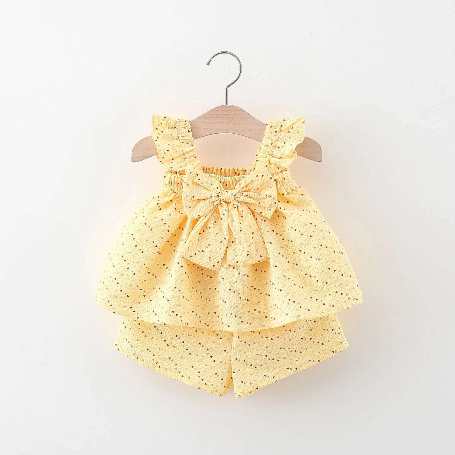 (0-3 Year Old Baby Girl Two-Piece Set) Summer New Casual Vacation Style Sweet And Caring Children'S Sleeveless Clothes