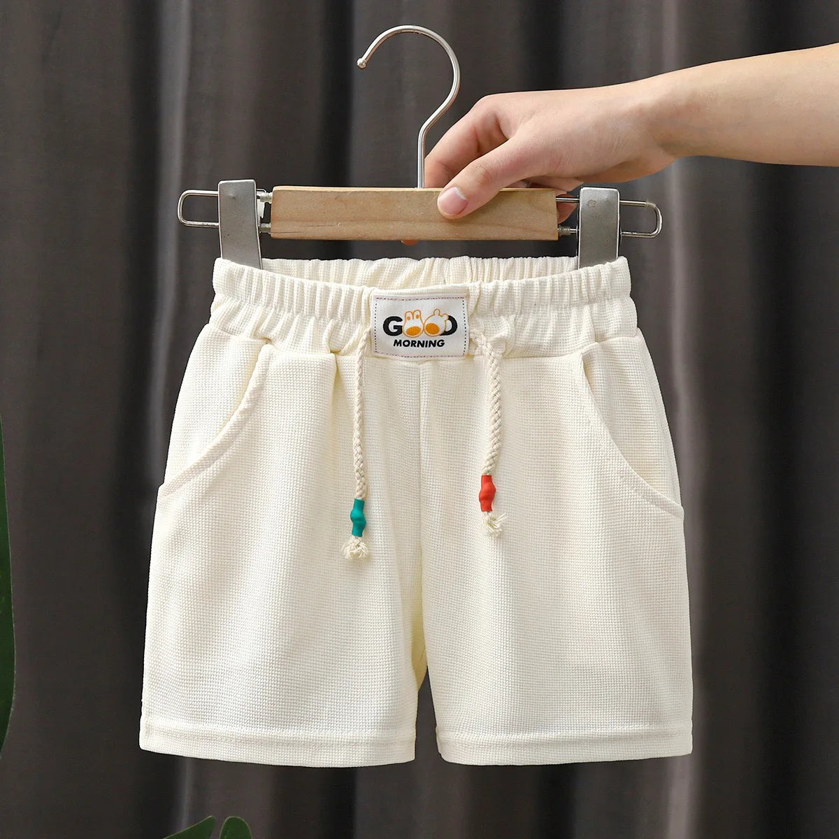 2pcs Summer Kids Shorts Boys Girls Solid Color Short Baby Solid Color Casual Pant Children Short Pant Sport Clothing Outwear
