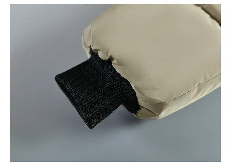 New Winter Boys Jacket Long Style Letter Print Thick Warm Hooded Coat Fur Collar Down Cotton Outerwear For 4-10 Years Kids