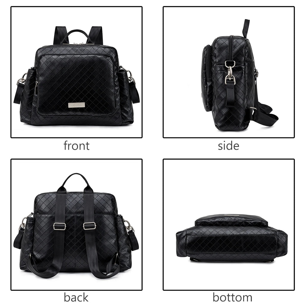 Soboba 2023 New Diaper Bags for Mother Waterproof Large Capacity Solid Polyester Diaper Backpacks Travel Bag for Newborn Baby