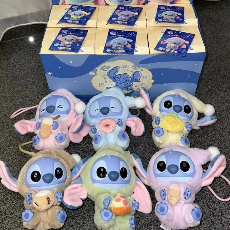 2025hot Stitch Eat Something Before Sleep Series Blind Box Plush Vinyl Toys Cute Doll Labu V3 Mystery Box Bag Pendant Decor Gift