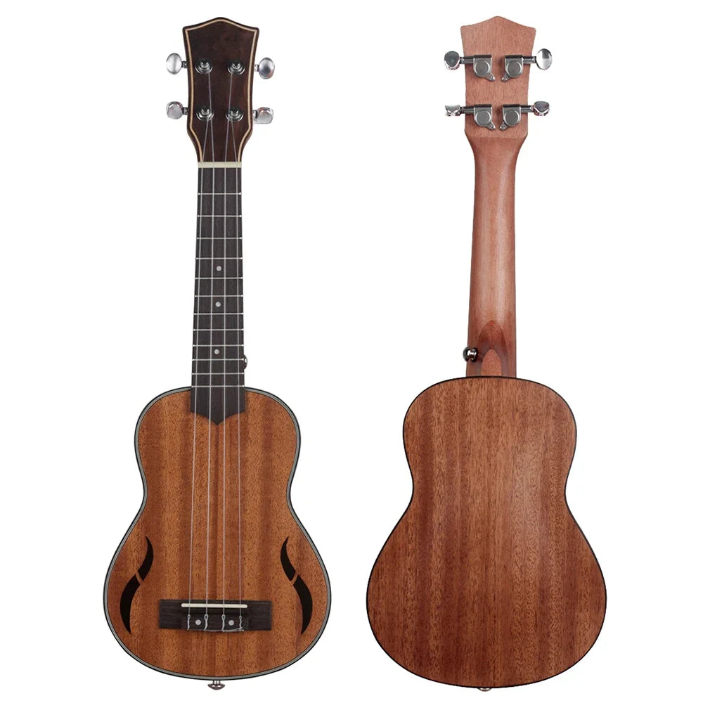 21 Inch Ukulele 4 Strings Hawaiian Guitar Mahogany Mini Guitarra Ukulele With Bag Strings Tuner Capo Ukulele Guitar Accessories