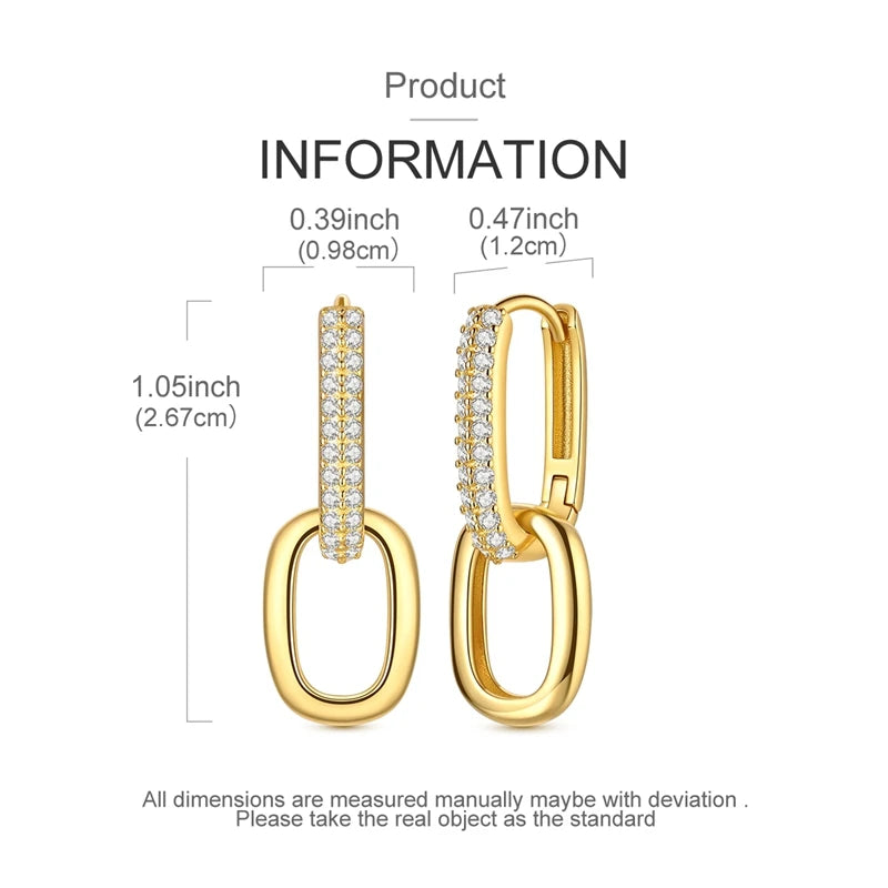 925 Sterling Silver Plated Gold Drop Earrings Star Sun Moon Earrings Removable Circle Heart Earrings For Women Hoop Earrings