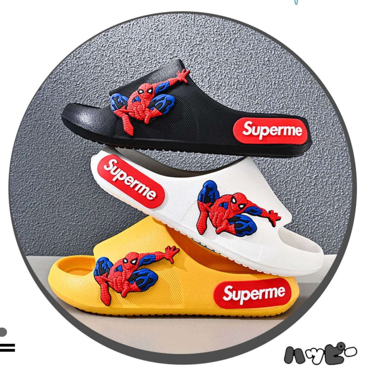 Disney Children Home Slippers Kids Cartoon Spiderman Boys Girls Soft Sole Shoes Anti-Slip Beach Slippers Size 24-45