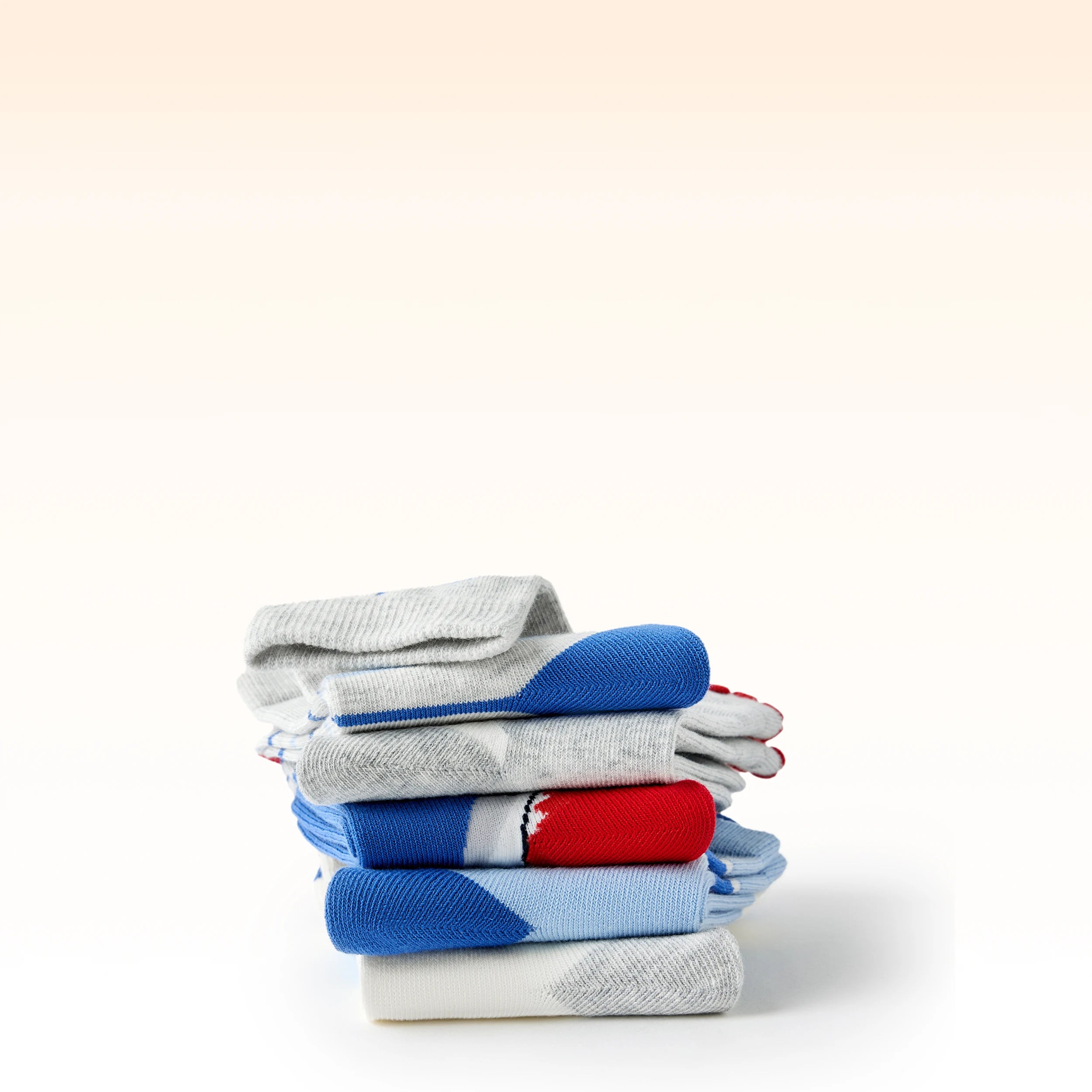 Beibi 5-Pair Pack Girls' Mid-Calf Socks Big Mouth Shark Design All-Season Use Suitable for Children 4 Years and Up