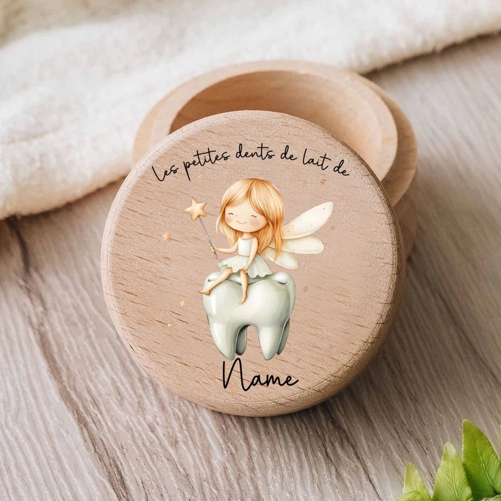 Personalized Baby Tooth Box Keepsake Tooth Wooden Collection Box Wooden Collectible Boxes Birthday Gift Baby Shower Gift