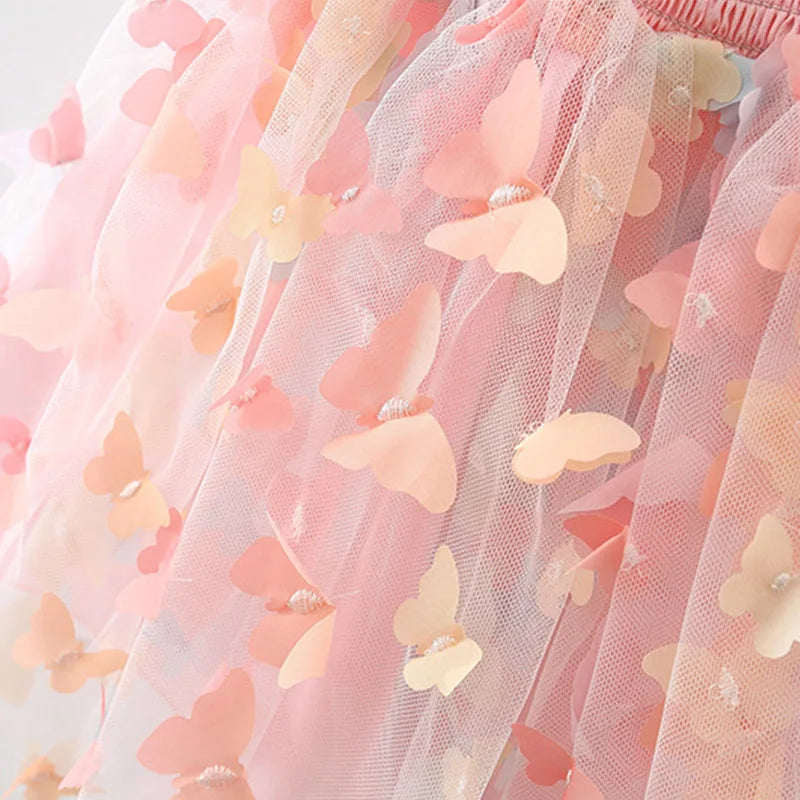 Summer New Colorful Chiffon Baby Girl Princess Dress, Cute Butterfly Children'S Sling Clothes For Babies Aged 9 Months-3 Years