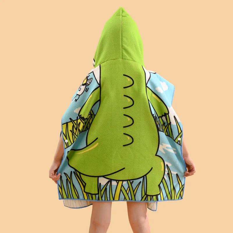 Astronaut Children Sleepwear Robes Boy Cosmonaut 0-6Year Kid Hooded Cloak Bathrobe Towel Beach Bathrobe With Hood Microfiber