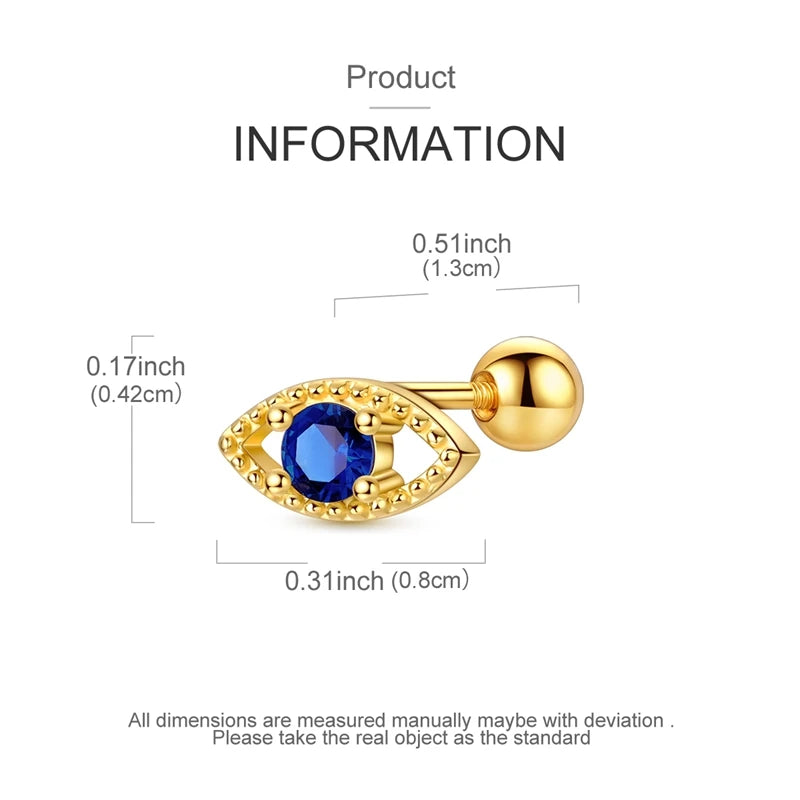 Fashion 925 Sterling Silver Plated Gold Clover Bowknot Butterfly Cartilage Puncture Spiral Bead Stud Earring For Women Ins Style