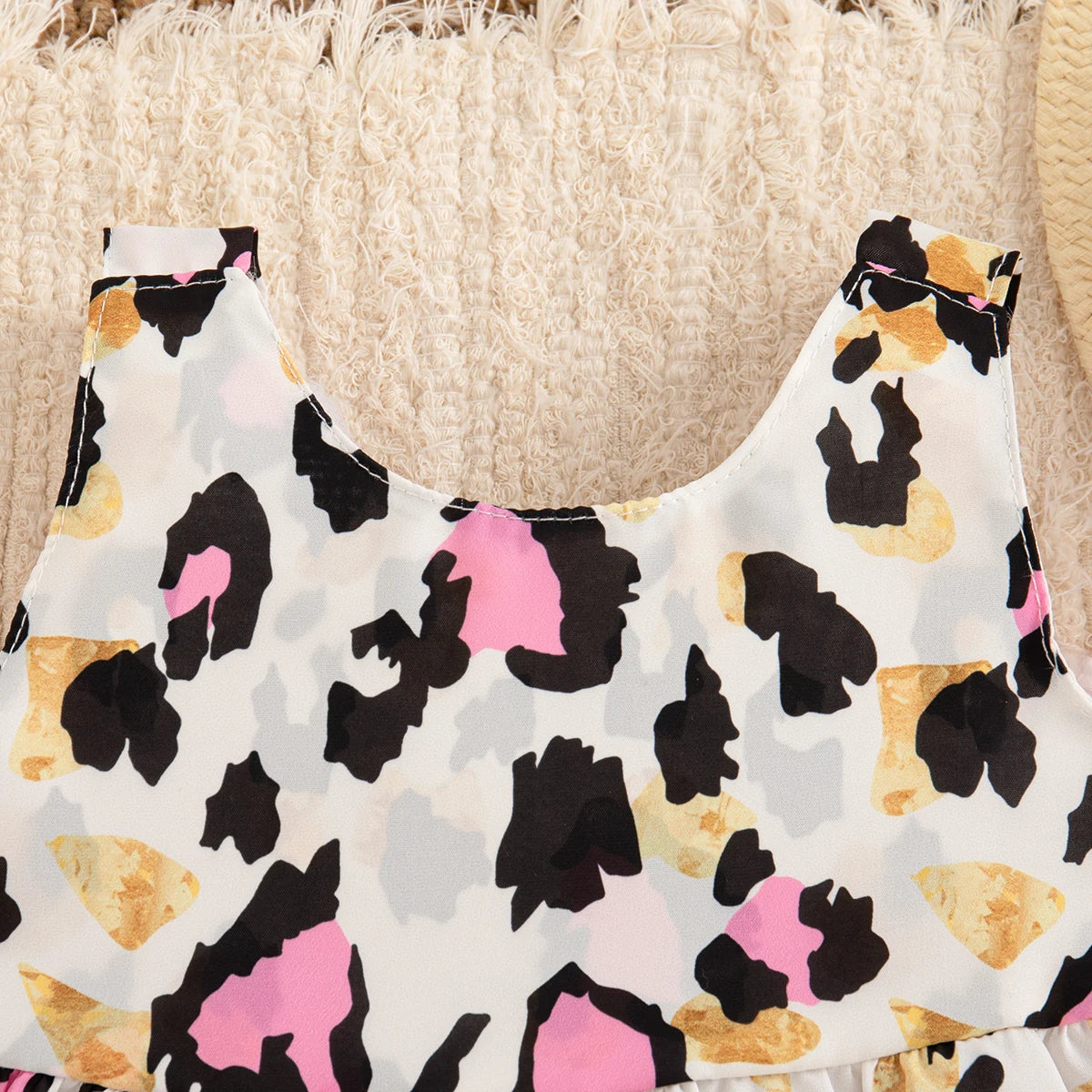 Summer New Sweet Bow Baby Girl Dress, Cute And Caring Children'S Clothes With Free Hat Suitable For Babies Aged 6-24 Months