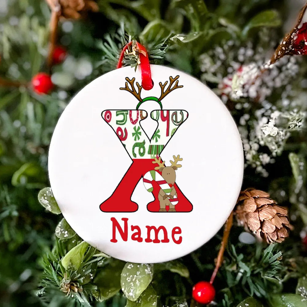 Personalized Christmas Baby Ornament Custom Name Toddler Xmas Ceramic Ornament Baby Photo Prop Ornament Christmas Keepsake Gift