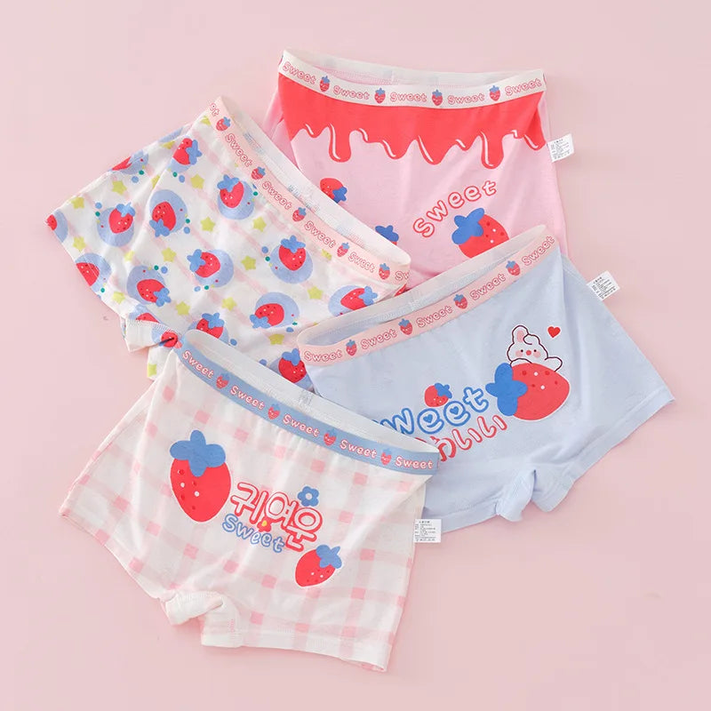 Girl A Cotton Briefs Boxers Breathable Underpants Girl Quality Panties Size 90-165 Healthy Briefs Kids Comfortable Soft Boxers
