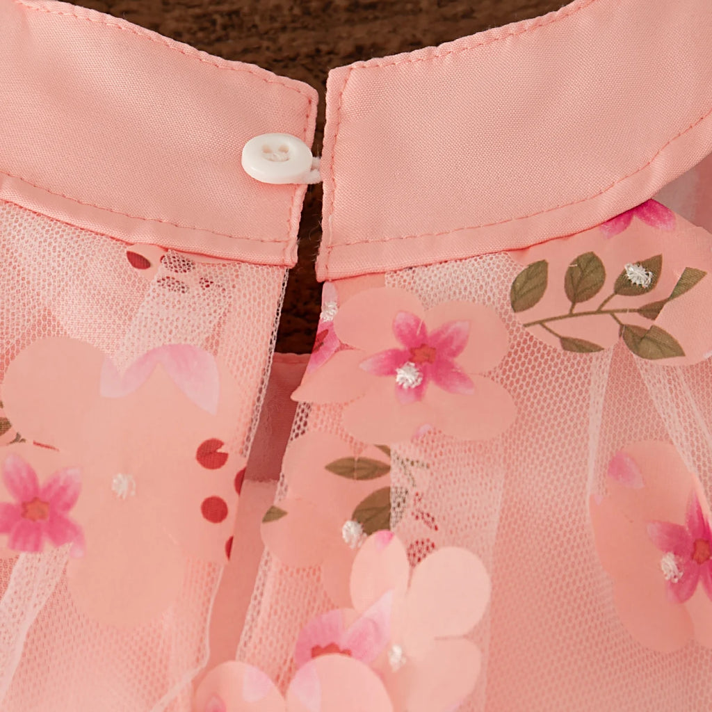 Summer New Floral Chiffon Baby Girl Princess Dress, Sweet Bow Children'S Sleeveless Clothes For Babies Aged 3 Months To 3 Years