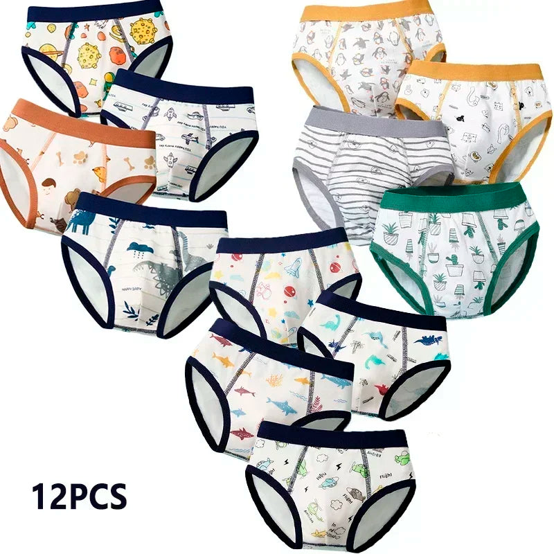 Multipack Cotton Boy Briefs Panties Excavator Pattern Kids Underpants Breathable Cartoon Design Child Hot Shorts Boys Underwear