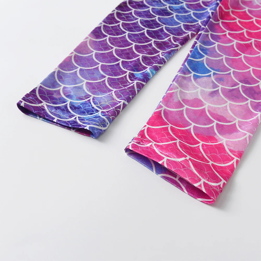 DXTON Children Leggings Mermaid Girls Pants New Skinny Leggings for Girls Toddler Trousers Four Season Girls Pencil Pants 3-12YS