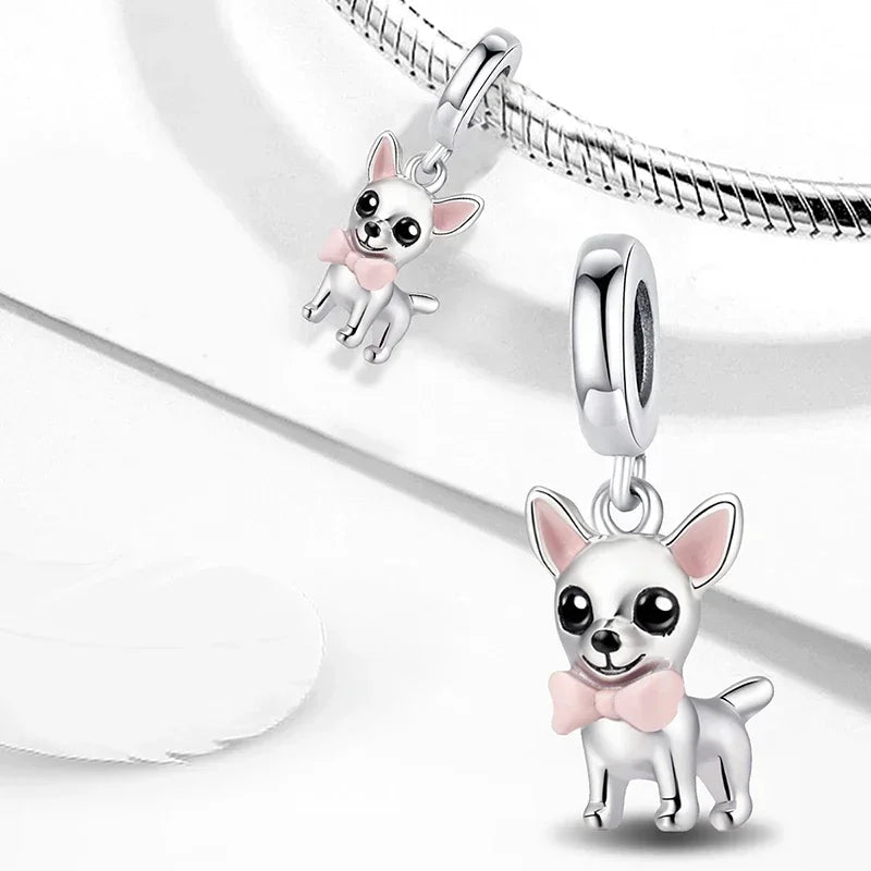 925 Sterling Silver Mushroom Cat Owl Puppy Cat Claw Charms Beads Fit Diy Bracelet Bangle Making Gift Of High Quality Jewelry