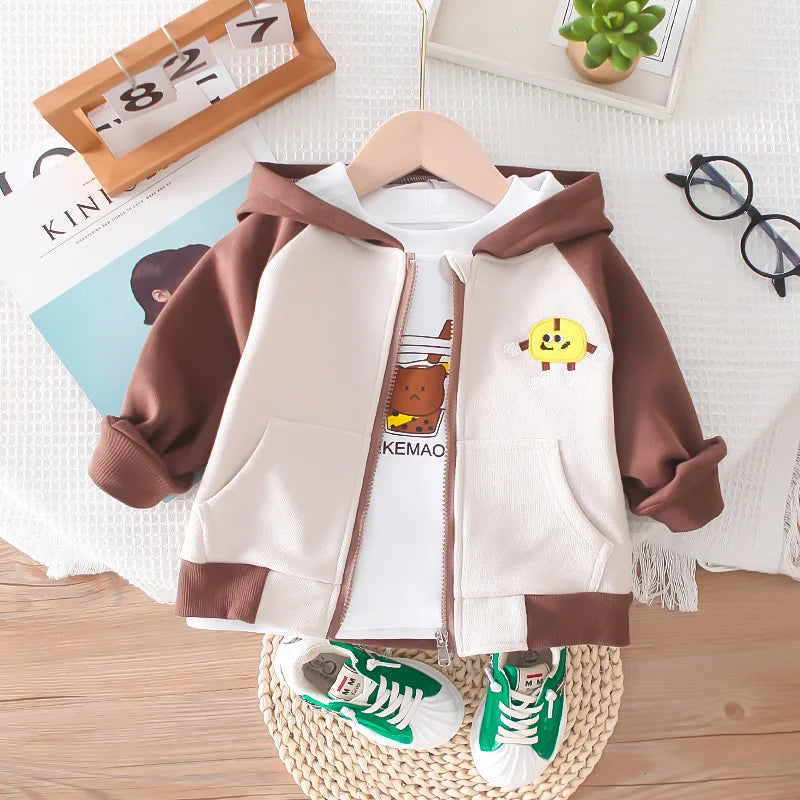 New Autumn Baby Clothes Girls Clothing Children Boys Hooded Jacket T-Shirt Pants 3Pcs/Set Toddler Casual Costume Kids Tracksuits