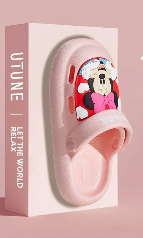 Disney Children's Casual Shoes EVA Sandals Boys Girls' Cartoon Mickey Mouse Anti Slip Soft Sole Children's Beach Shoes Size 17-2