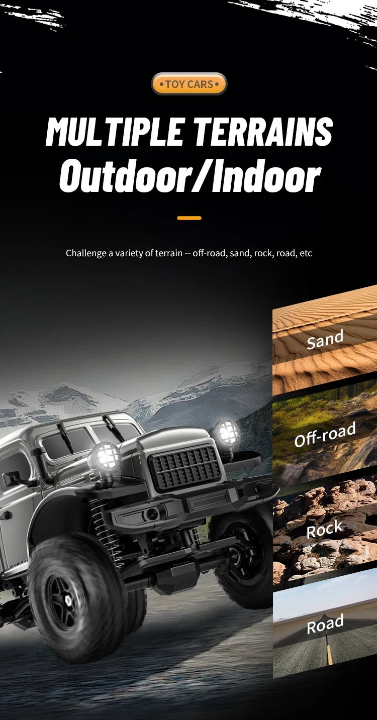 JHD For C8813 1:18 Full Scale RC Simulation Jeep Model 2.4G 4WD RC Car Motor Climbing Off-Road Model JJRC C8813 Car Toys