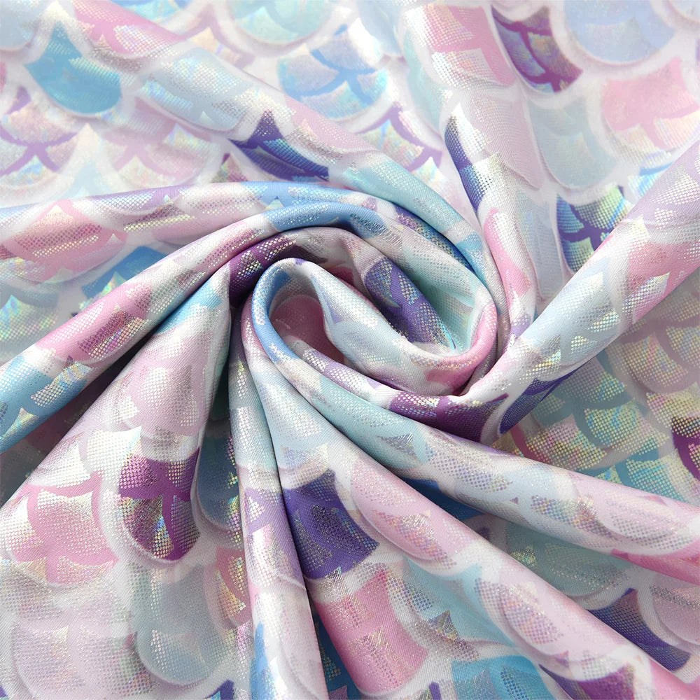 VIKITA Girls Sleeveless Dress for Summer Kids Polyester Dresses for 4-12 Years Girls Mermaid Print A Line Casual Princess Dress