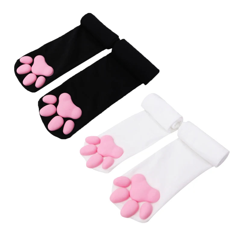 New Cat Paw Socks For Women Girls Kawaii 3D Cat Claw Toe Stocking Cute Gift Lolita Paw Pads Cosplay Cat Paw Pad Thigh High Socks