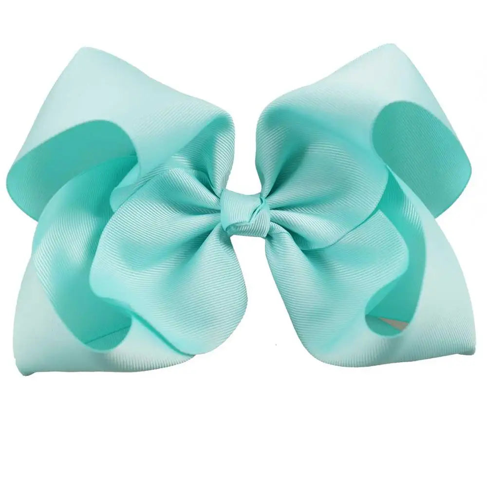 60 Colors Boutique 8" Large Solid Grosgrain Ribbon Hair Bow Clips Barrettes for Women Girls Accessories