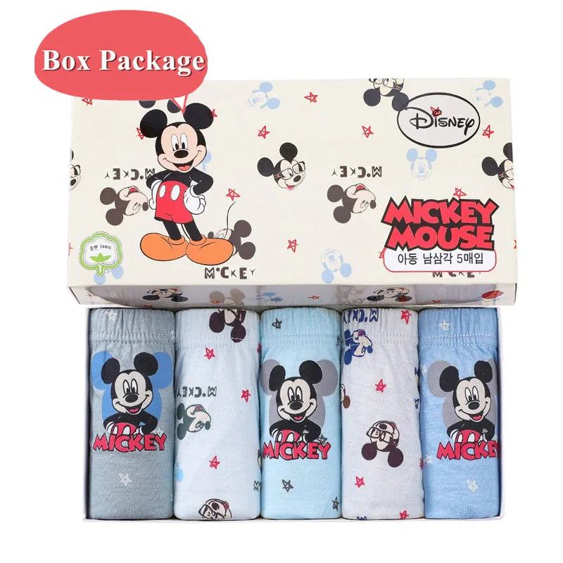5/10Pcs Cotton Children Triangle Underwear Cute Mickey Minnie Cartoon Girls Panties Soft Unisex Underpants Kids Briefs For Boys