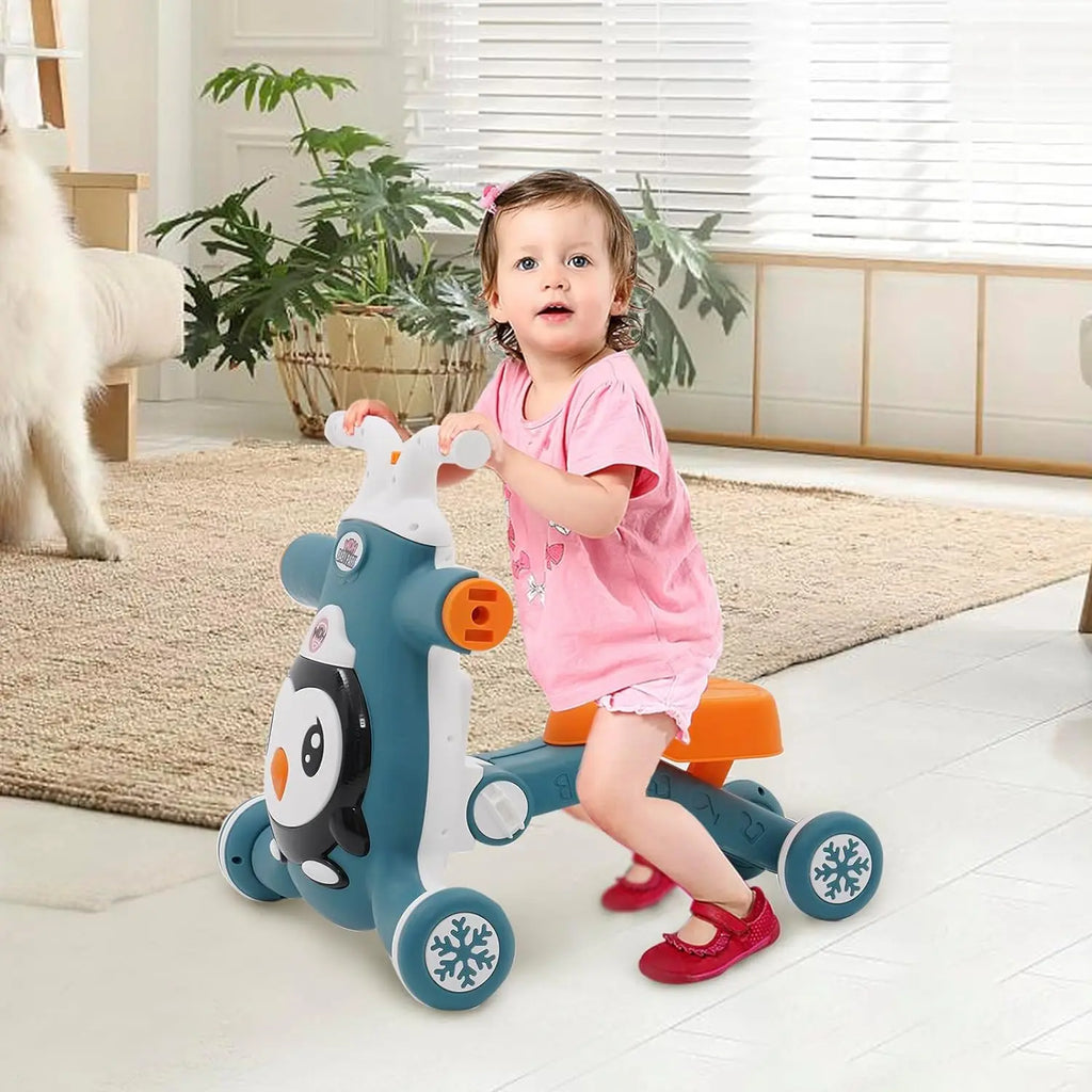 Baby Walker First Step 3 in 1 Sit-to-Stand Learning Walker Multifunctional Baby Push Along Walker Kids Activity Center