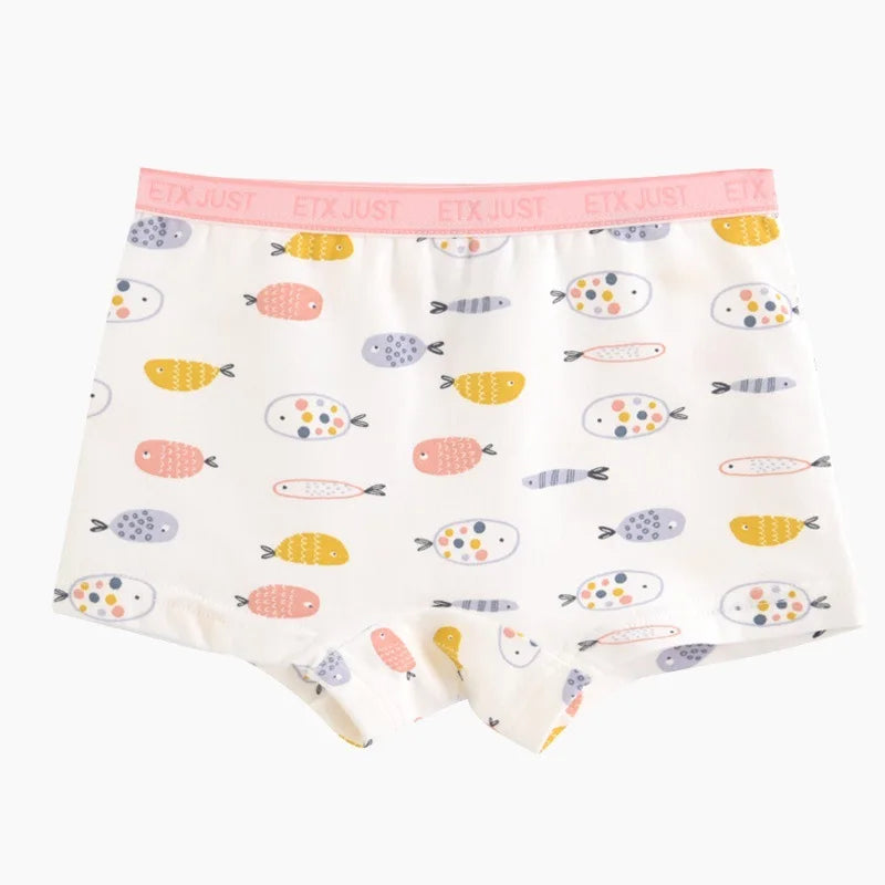 new children high quality cartoon girls cotton boxer shorts panties kids underwear  2-14 years old teenager 5pcs/lot student