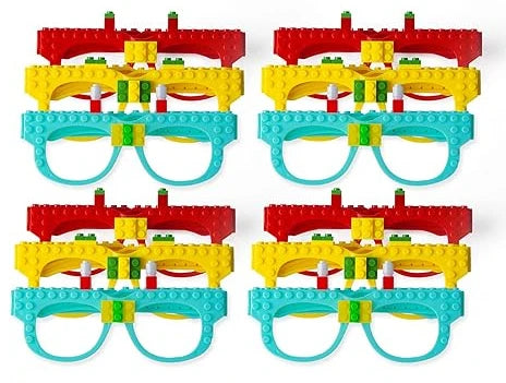 DIY Building Bricks Glasses Building Blocks Games for Kids Creative Building Block Birthday Party Favors, Carnival Party Games