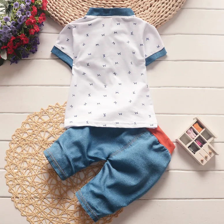 New Summer Baby Clothes Suit Children Boys Fashion T-Shirt Shorts 2Pcs/Set Infant Outfits Toddler Casual Costume Kids Tracksuits