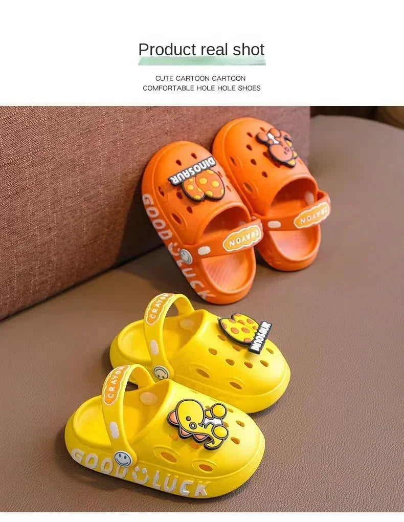 Cute New Animal Baby Boys Slippers Summer Kids Cartoon Sandals Toddler Beach Shoes Girls Cute Slides Children Slippers
