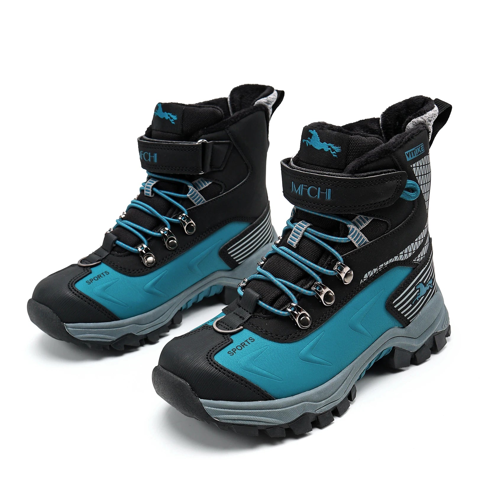 Kids Hiking Boots Boys Girls Outdoor Walking Climbing Sneaker Comfortable Snow Shoes Hiker Boot Antiskid Steel Buckle Sole