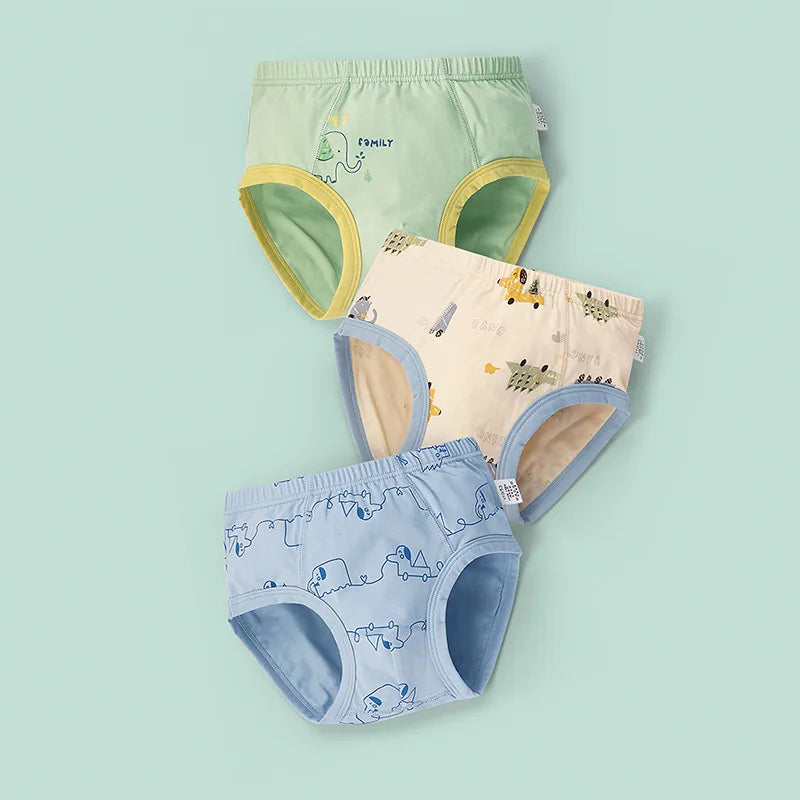 Boys' Briefs Summer Thin Cotton Cartoon Printed Dinosaur Baby Underwear Children's Underwear