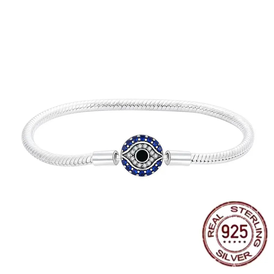 Hot selling S925 sterling silver crown snake bone bracelet, suitable for original DlY bracelet, women's fashion jewelry