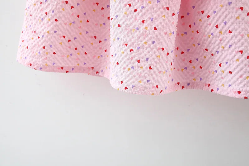 (0-3 Year Old Baby Girl Two-Piece Set) Summer New Casual Vacation Style Sweet And Caring Children'S Sleeveless Clothes