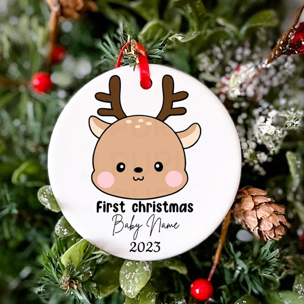 Personalized Christmas Baby Ornament Baby First Christmas Photo Prop Ornament Baby Photography Accessories Infant Xmas Cute Gift