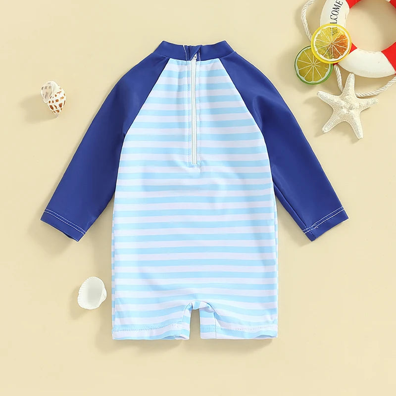 Children s Boys Summer Swimwear Cute Shark Print Short Sleeve Rash Guard Swimsuit Beachwear Bathing Suit for Kids