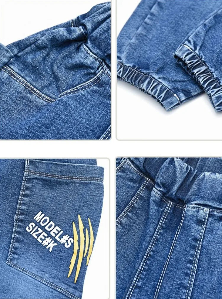 Loose Fit Toddler Boys' Jeans - Spring Autumn Kids Pants for Boys, Trendy Oversized Denim Pants for Boys 2025