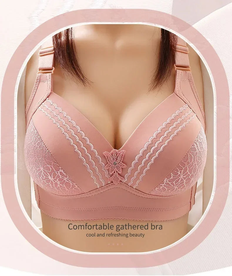 High-grade Women Bra Mom Brassiere Sexy Push Up Brassiere Large Size Thin Cup Without Steel Ring Female Bra Women Underwear