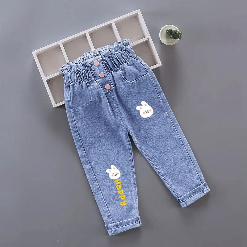 Girls Pants Kids Clothes Children Jeans Cowboy  Denim Pants Spring Autumn Fashion Clothing Streetwear Casual Harajuku