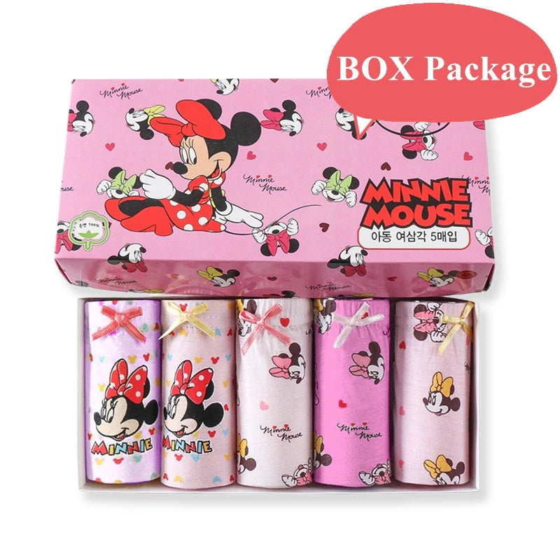 5/10Pcs Cotton Children Triangle Underwear Cute Mickey Minnie Cartoon Girls Panties Soft Unisex Underpants Kids Briefs For Boys