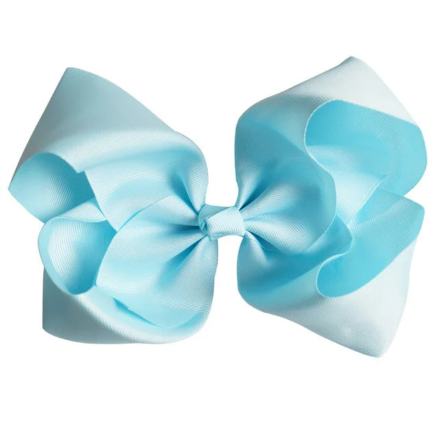 60 Colors Boutique 8" Large Solid Grosgrain Ribbon Hair Bow Clips Barrettes for Women Girls Accessories
