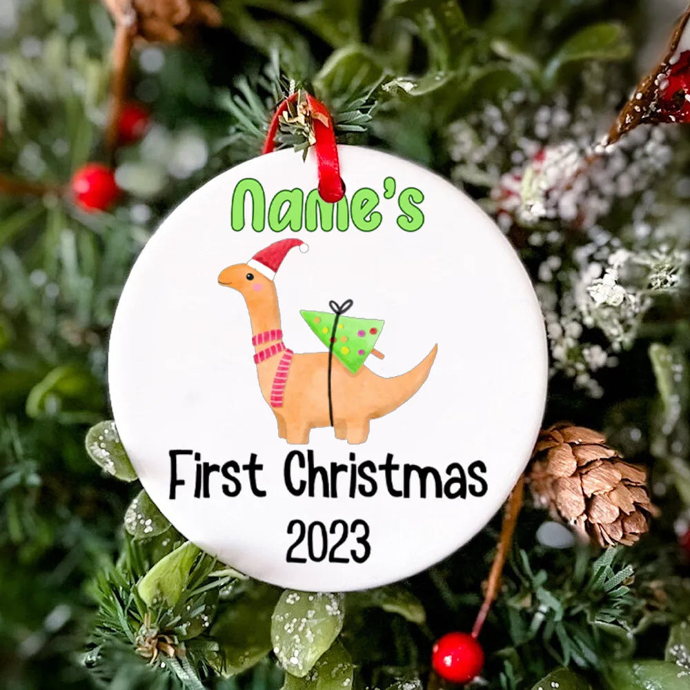 Personalized Christmas Baby Ornament Baby First Christmas Photo Prop Ornament Baby Photography Accessories Infant Xmas Cute Gift