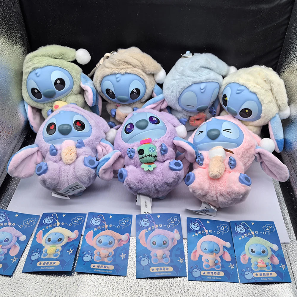 2025hot Stitch Eat Something Before Sleep Series Blind Box Plush Vinyl Toys Cute Doll Labu V3 Mystery Box Bag Pendant Decor Gift