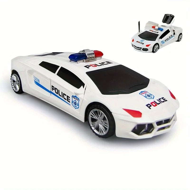 Kids Police Car Toy with Sound & LED Light Openable Door Universal Wheel Patrol Cop Play Vehicle Toy for Toddlers Boys Girls