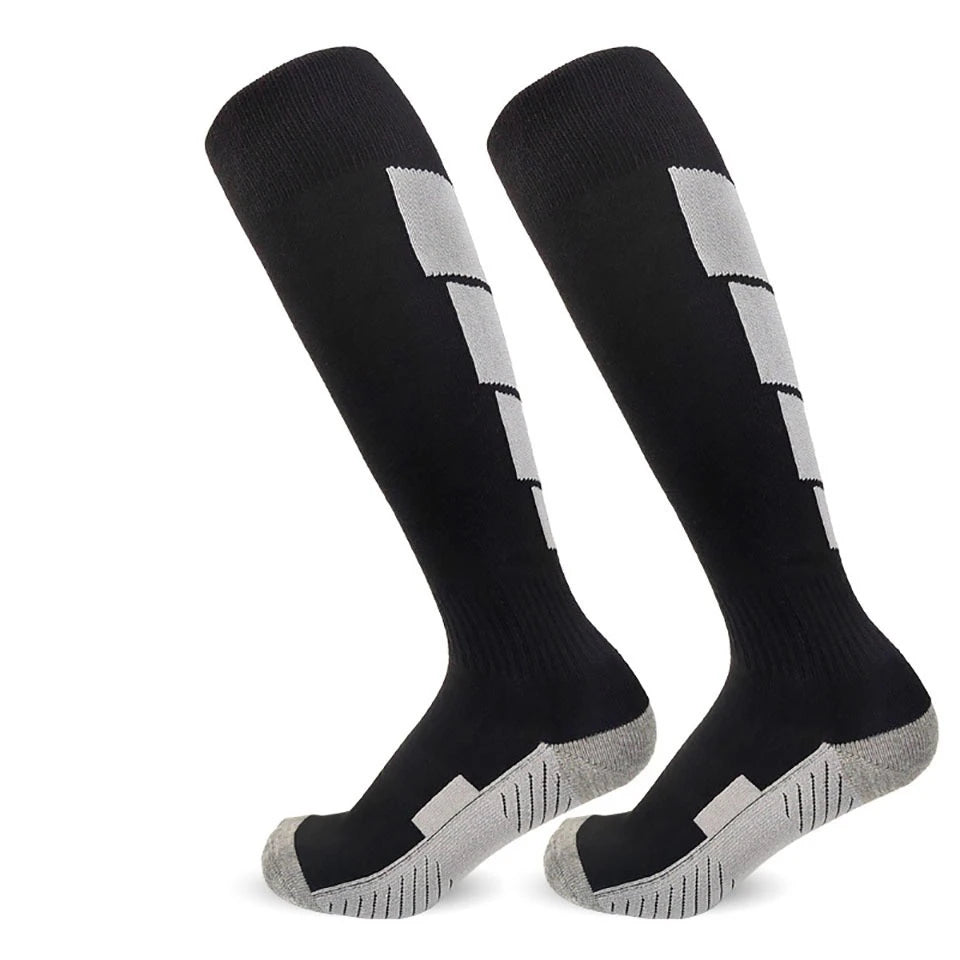 Loogdeel 1 Pair Soccer Socks, Sport Knee High Socks Calf Compression Athletic Socks for Kids Adults Running&Training Football