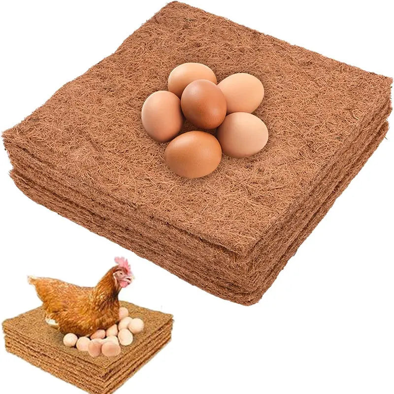 Eco-Friendly Coconut Fiber Chicken Nesting Pads-Reusable Hens Bedding Mats for Egg Laying,Durable Poultry Coop Nesting Pads